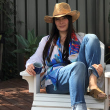 Load image into Gallery viewer, WILD SILK black cockatoo scarf